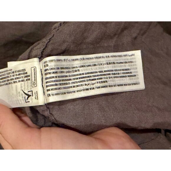 Abercrombie & Fitch Linen Collection Button Up Shirt XS Gray Long Sleeve - Picture 5 of 7
